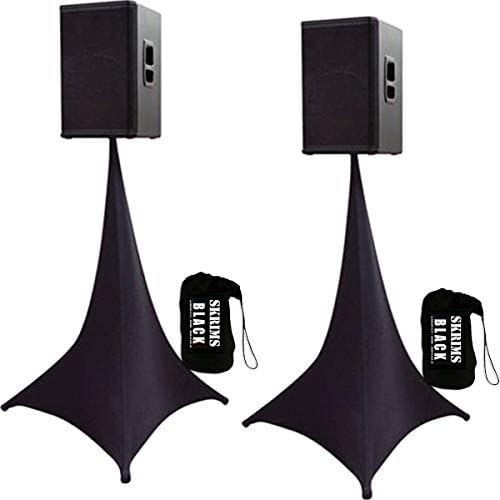 SKRIMS Professional Speaker Stand Covers Premium 4Way Stretch Black