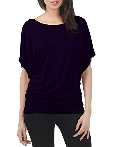 TWINTH XL Tunic Tops high Low Tunic Tops Christmas Tunics for Women Chiffon Tunic Darkpurple,M