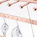 LEORISO Jewelry Stand, 4-Tier Metal Earrings Organizer, Beautiful Rose Gold Necklaces Holder & Bracelets Display, Jewelry Organizer