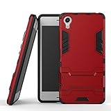 Xperia X Performance Heavy Duty Case DWaybox 2 in 1 Hybrid Armor Hard Back Case Cover for Sony Xperia X Performance (Marsala Red)