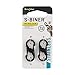 Nite Ize S-Biner MicroLock, Locking Key Holder, Stainless-Steel, Black primary