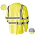 Hi Vis T Shirt ANSI Class 3 Reflective Safety Lime Orange Short Long Sleeve HIGH Visibility (L, Lime_L)