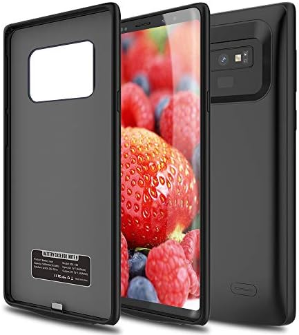 Note 9 Battery Case, BEAOK 5000mAh Rechargeable Extended Battery Charging case Protective Battery Pack Case Compatible for Note 9-Black