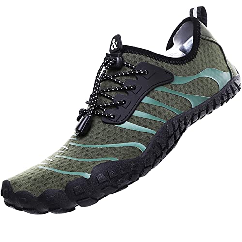 41ecv1bIvZL Wasserschuhe Badeschuhe Damen Herren Strandschuhe Schnell Trocknend Drainagelöcher Strand Schwimmschuhe Meeresschuh Surfschuhe Poolschuhe Unisex Barfußschuhe Für Kajakfahren Fitnessstudio Grün Eu42