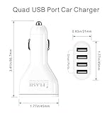 iFlash Car Charger for iPhone 6 Plus/6/5s/5/4s/4, Samsung Galaxy S6 Edge/S6 - Retail Packaging - White
