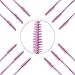 Akstore 100 Pack Multicolor Disposable Eyelash Mascara Brushes Eyelash Brush Wands Applicator Makeup Brush Tool Kits (Pink)