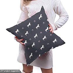 Ambesonne Horses Fabric by The Yard, Animal Pattern