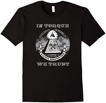 Men's Funny Car Guy T-shirt - In Torque We Trust - Racing Shirt Small Black