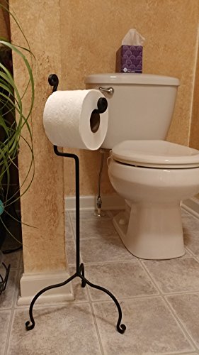 Wrought Iron Standing Toilet Paper Holder - Hand Made in Lancaster County PA.