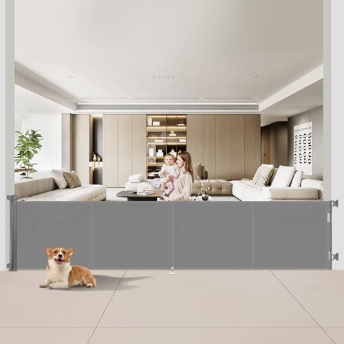 Miumoon Reinforced Retractable Baby Gates Tall