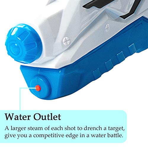SAOCOOL Super Water Guns for Kids, Water Blaster High Capacity 1200CC Squirt Gun 32ft Water Soaker Blaster Squirt Toy Swimming Pool Beach Sand Water Fighting Toy (Black)