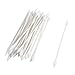 uxcell 25 Pcs White Plastic Makeup Remover Double Pointed Ended Cotton s Swabs