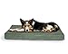 Furhaven Snuggle Terry & Suede Mattress Egg Crate Orthopedic Foam Dog Bed - Forest, Large
