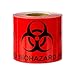Biohazard Warning Sign Stickers (2 x 2 inch, Red - 300 Labels) Biohazard Warning Labels for Labs Hospitals & Industrial Use - Easy to Peel Off