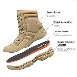 NORTIV 8 Men's Military Tactical Work Boots Side