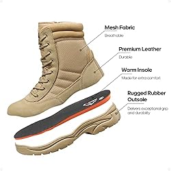 NORTIV 8 Men's Winter Military Tactical Work Boots