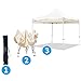 GOUTIME 10x10 Commercial Grade Pop Up Canopy Outside Summer Tents for Patios,Backyard,Waterproof Easy Up Canopy with Wheeled Bag,White