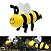 Idiytip Cute Honeybee Bee Queen Car Antenna Toppers Smiley Honey Bumble Aerial Balls Antenna Topper Auto Exterior Vehicle Roof Decor(#1)