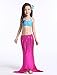 Newland 4 Pcs Girls Swimsuit Mermaid Tails for Swimming Princess Bikini Bathing Suit Set