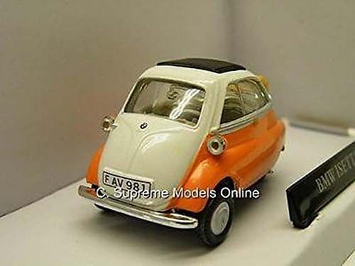 Bmw Isetta 250 Bubble Car 1/43Rd Size Model Orange Cararama Type Boxed T3412Z