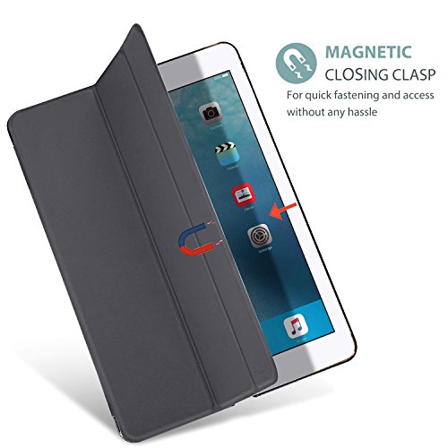 ProCase iPad Pro 10.5 Case 2017, Ultra Slim Lightweight Stand Smart Case Shell with Translucent Frosted Back Cover for All-New Apple iPad Pro 10.5 Inch -Space Gray