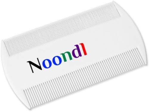Noondl Nit Comb Double Edge Plastic Nit Comb for All The Family -White (Pack of 2)