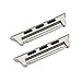 Vinkor Stainless Steel Adapter for Apple Watch 38mm Band Connector, Apple Watch Clasp, No Screws or Screwdriver Needed and Super Easy to Install and Remove - Fit for any 20mm straps - 38mm Silver