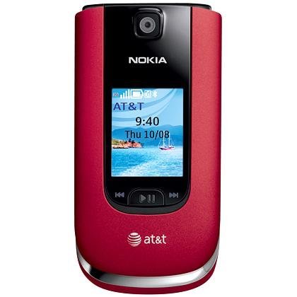 Nokia 6350 Unlocked GSM Flip Phone with Second External TFT Display, 2MP Camera, Video, Internet Browser, GPS, Bluetooth, MP3/MP4 Player and microSD Slot - Red
