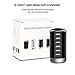 USB Charger 6-Port Desktop USB Charging Station with Smart Identification Technology Compatible with iPhone 15/14/13pro Max 12/12 Mini/12Pro/12 Pro Max/11,Tablets, Smartphones (Black)