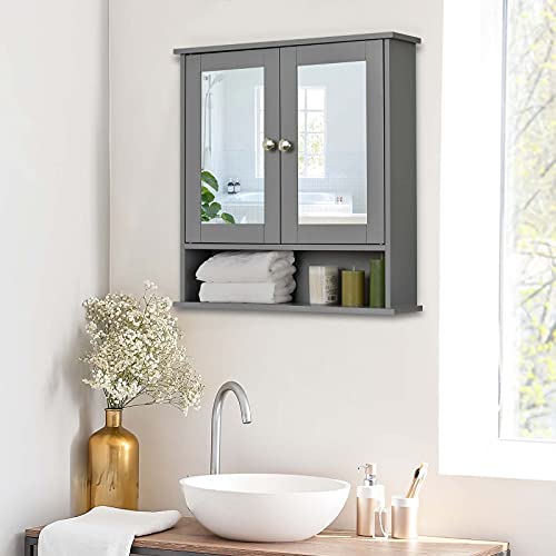 FairyHaus Bathroom Wall with Double Mirror Doors, Hanging