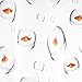 iDesign Bubble Fish Shower Curtain, 72 x 72, Orange