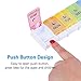 Fullive Pill Organizer 7 Day Pill Organizer (Twice-A-Day) Push Button Weekly Pill Box Vitamin Pill Case,Pill Container for Pills/Vitamin/Fish Oil-Double Row