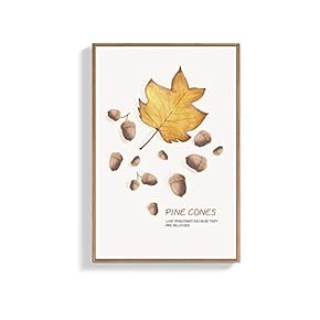 Framed Canvas Wall Art for Living Room, Bedroom Nordic Style Plant Canvas Prints for Home Decoration Ready to Hang - 16x24 inches