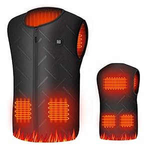 upstartech Electric Heated Vest, USB Heated Jacket Coat for Men Women, 3 Adjustable Temperature, Washable Lightweight…