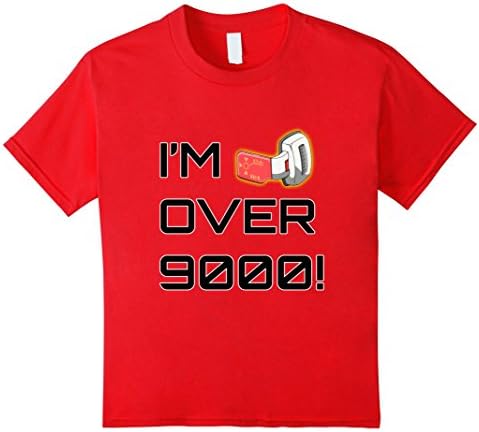Kids 'I'm Over 9000', 'It's Over 9000' - T Shirt 6 Red