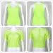 Smile Fish Women Casual Sexy 80s Costumes Fishnet Neon Off Shoulder T-Shirt (Neon-Green US 2-4/Tag Size S)