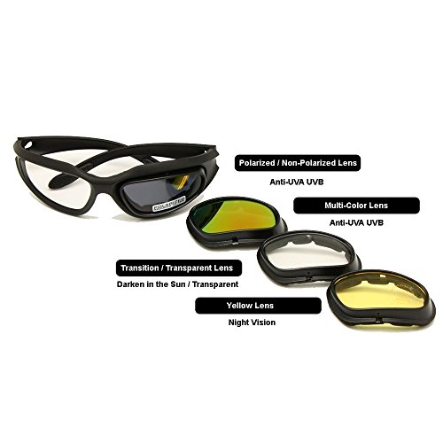 image for EnzoDate Daisy C5 Transition Photochromic Polarized Military Goggles 4