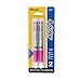 Bazic Silver Top 4-Color Pen with Cushion Grip, Pack of 2 \(Pink)