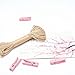 YYaaloa Mini Photo Clips 1 inch Mini Colored Natural Wooden Photo Paper Peg Pin Clothespins Craft Clips with 32.8ft Hemp String Jute Twine (45-50pcs, Assorted Color 25mm)