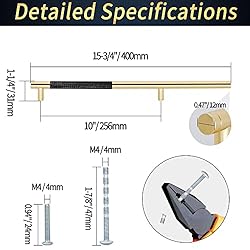 Zernmiarder Knurled Cabinet Pulls 2 Pack, 16 Inch