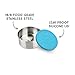 LunchBots 4.5 oz Stainless Steel Dressing Container for Condiments, Dips, Snacks, Dipping Sauce Cups with Silicone Lid, Fits in Lunch Bags and Bento Boxes - Set of 2 (Aqua)