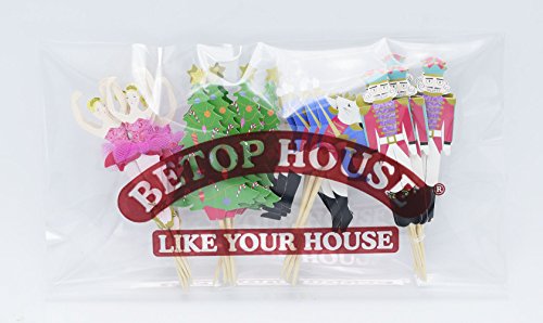 BETOP HOUSE Set of 24 Pieces The Nutcracker and The Mouse King Themed Party Decorative Cupcake Topper for Kids Birthday Party Baby Shower Christmas Party (#2) - Thumbnail 3
