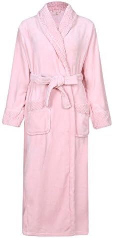 Amemory In Women's Soft Fleece Bathrobe Robe AMW91591-H-M