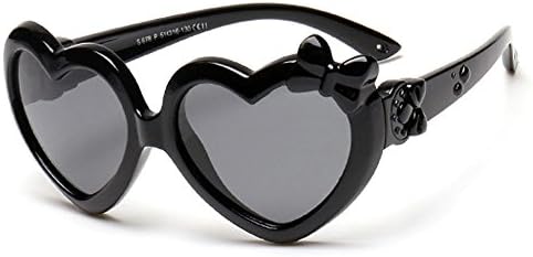 Fantia Kids Sunglasses Flex Rubber Polarized Heart Girls Child Eyeglasses (H)