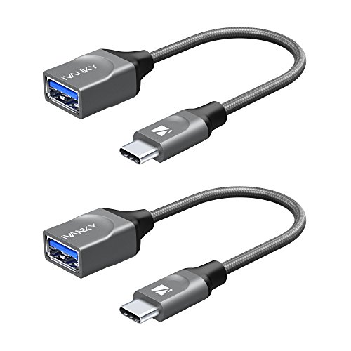 USB C to USB Adapter, (2 Pack) iVanky USB C to USB 3.1 Gen1 Adapter, 5 Gbps Thunderbolt 3 to USB Adapter Compatible MacBook Pro 2016/2017,Dell XPS 15/13,Galaxy S9/S8/Note8 and More