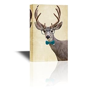 Mr Deer Wearing Glasses and a Tie