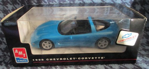 #8084 AMT/Ertl 1998 Chevrolet Corvette,Turquoise 1/25 Scale Plastic Promo Model,Fully Assembled