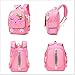 Hyundly Cat Face Waterproof School Backpack for Girls Book Bag(Large, pink)