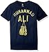 Muhammad Ali Men's Hanging up the Gloves Short Sleeve T-Shirt, Navy, Large