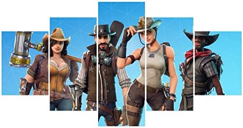 Jackethings 5 Piece Game Fight Canvas Wall Art Unframed for The Study Bedroom Wall Decor